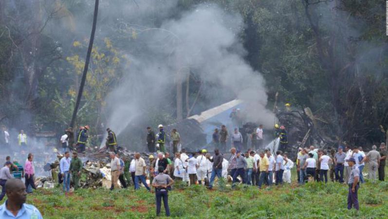 Posible fallo de motor en accidente aéreo en Cuba