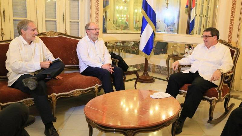 Canciller de Cuba se reúne con Secretario de Estado de España