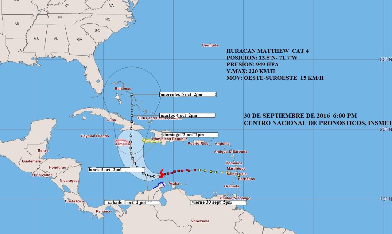 Cuba activa plan de acción por huracán Matthew