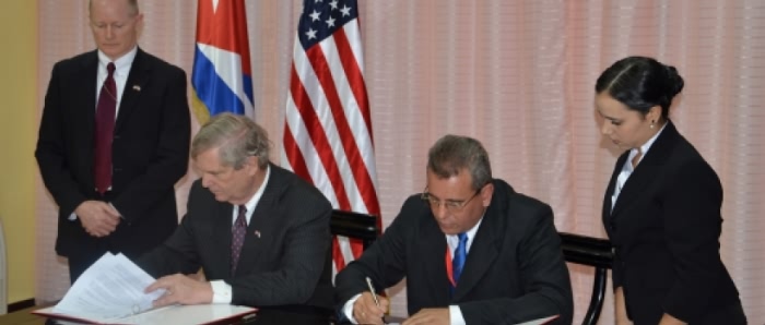 Cuba y Estados Unidos firman acuerdo sobre sanidad vegetal y animal