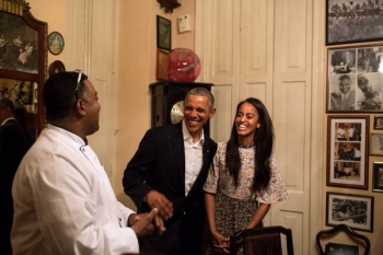 Los Obama eligen plato Tentación Habanera en su primer cena en Cuba