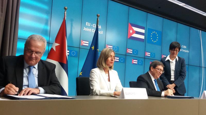 UE y Cuba firman primer convenio en nueva etapa de relaciones