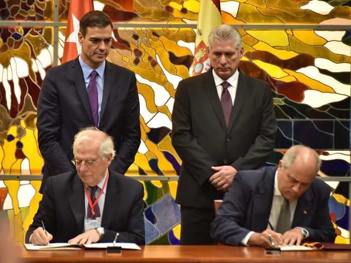 Pedro Sánchez y Díaz Canel presencian firma de acuerdos en Cuba