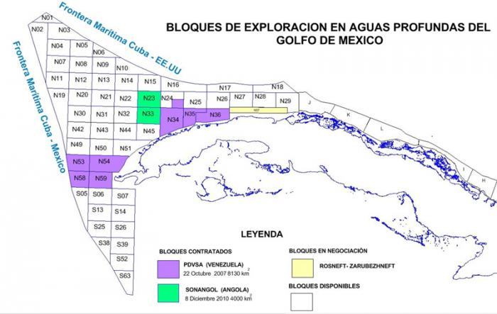zona exclusiva de cuba en golfo de mexico