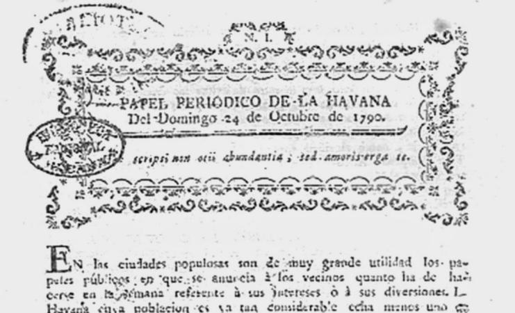 El primer periódico oficial de La Habana y de Cuba
