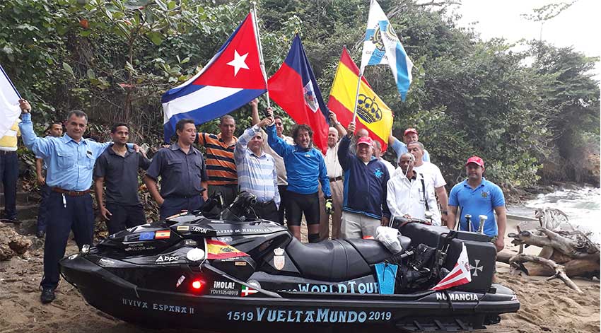 Álvaro De Marichalar llegó a Cuba desde España en moto acuática