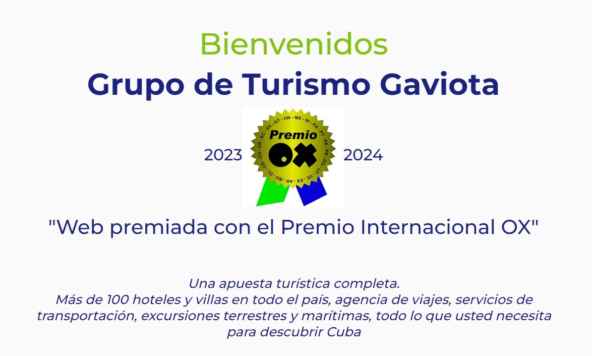 Reconocimiento internacional a la web de Gaviota por su aporte al turismo cubano