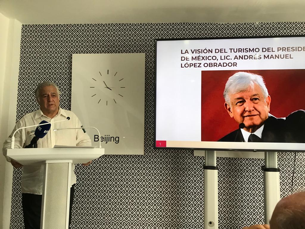 El Secretario de Turismo de México, señor Miguel Torruco Marqués, presentó este martes en la 40ma. Feria Internacional de Turismo de Cuba la Política turística del Estado Mexicano