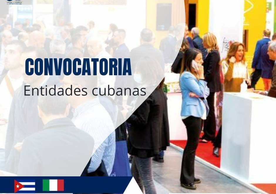 Cámara de Comercio de la República de Cuba convoca a misión empresarial a Italia