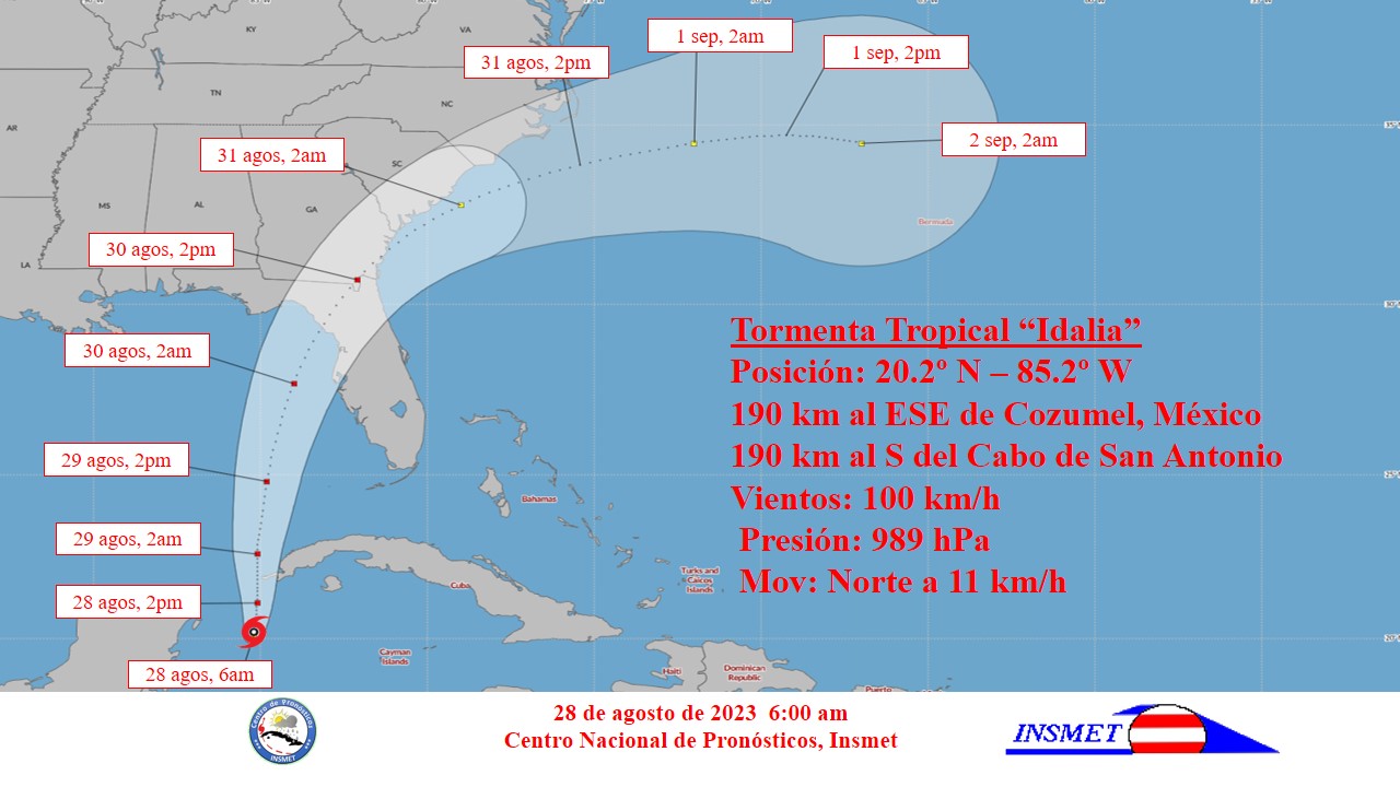 Occidente de Cuba en fase informativa ante cercanía de tormenta tropical Idalia