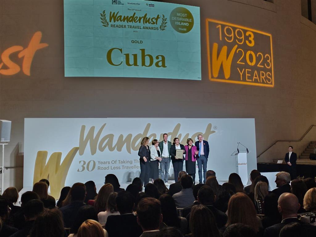 Cuba mereció el premio de Oro como la Isla más deseada del mundo, otorgado por la revista de viajes Wanderlust del Reino Unido