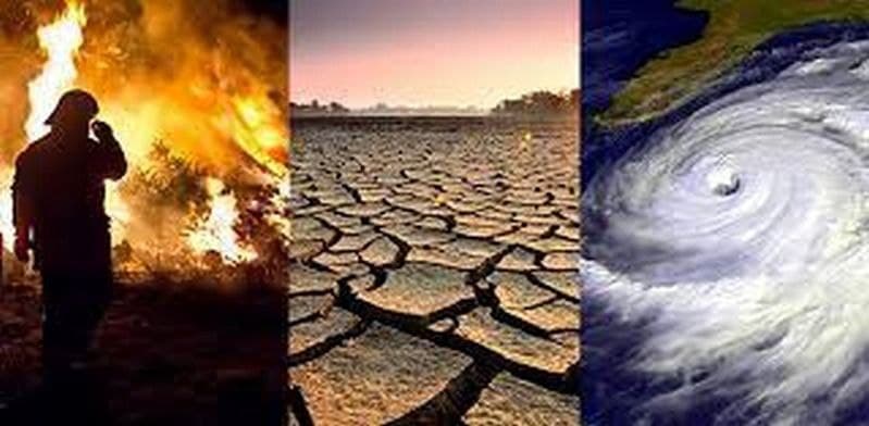 Algunas de las consecuencias del cambio climático, que ya se están viendo, incremento de incendios forestales, sequías, huracanes y tormentas más fuertes, etc.