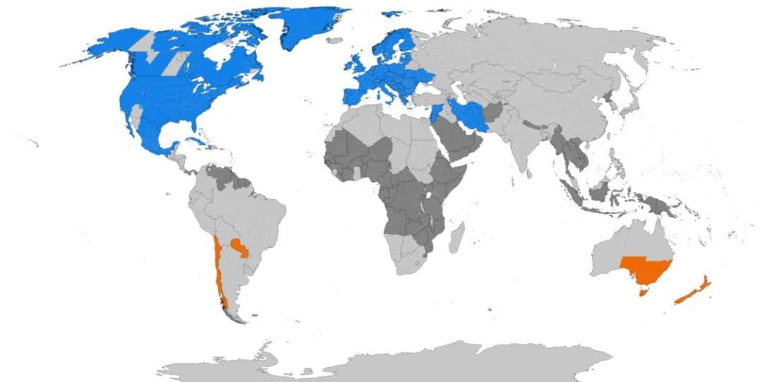 mapa husos horarios