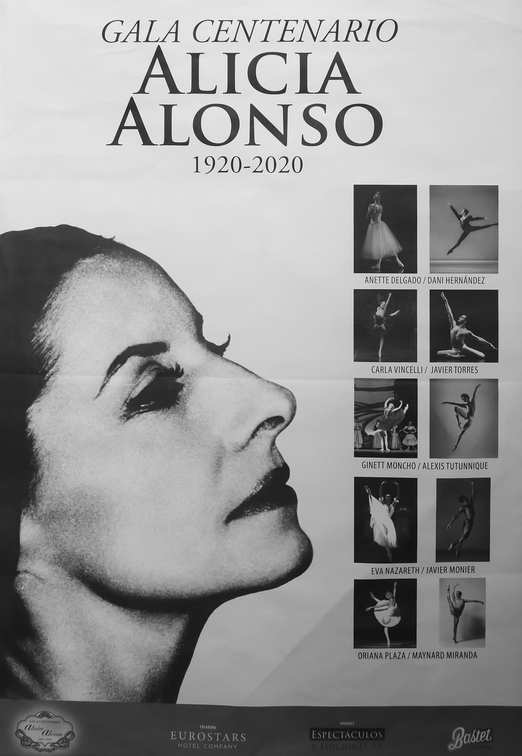 Cartel de las Galas de ballet en España por el Centenario de Alicia Alonso