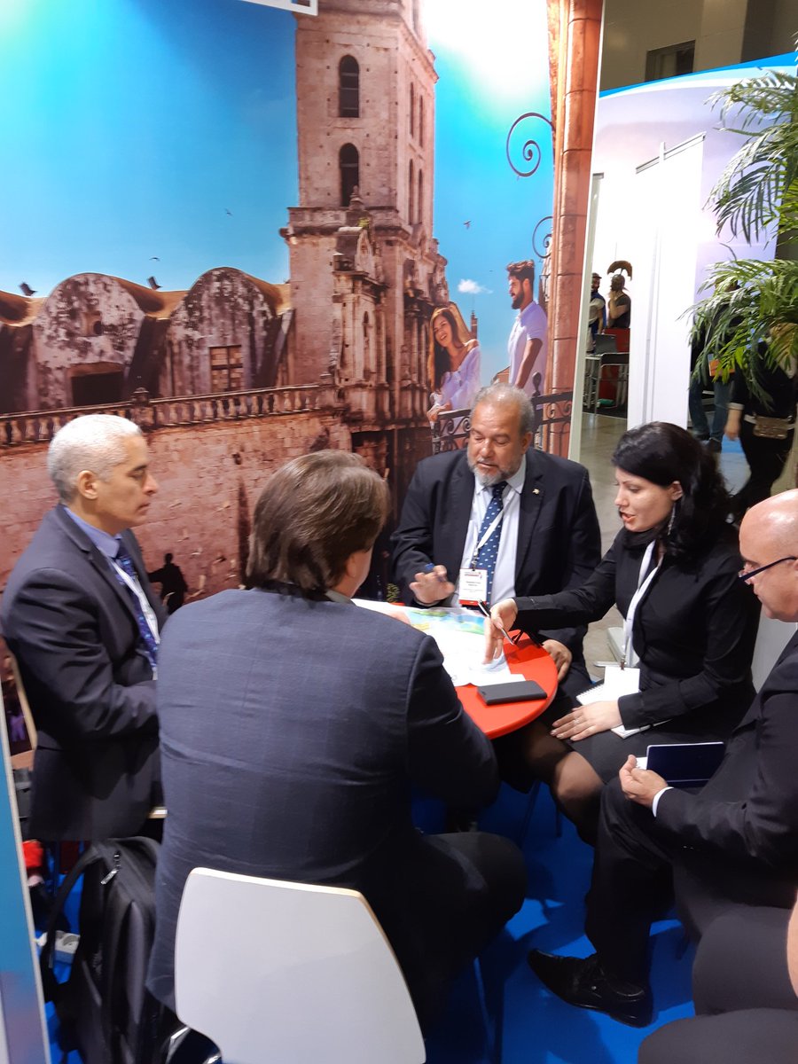 Imagen de la delegación cubana en la feria MITT 2019 publicada en Twitter