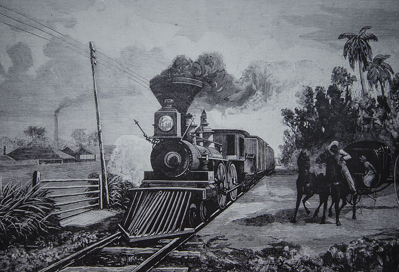 El ferrocarril inventado en Inglaterra se inaugura en Cuba en 1838.
