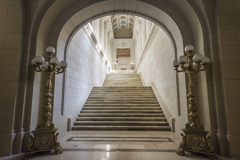 Escalinata interior en el Capitolio.