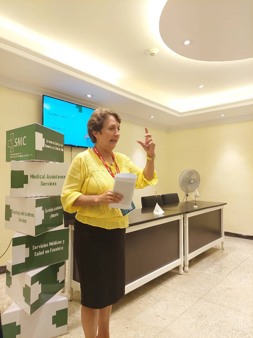 Dra. Yamila de Armas Águila, presidenta de la Comercializadora de Servicios Médicos Cubanos, S.A. (CSMC, S.A.)