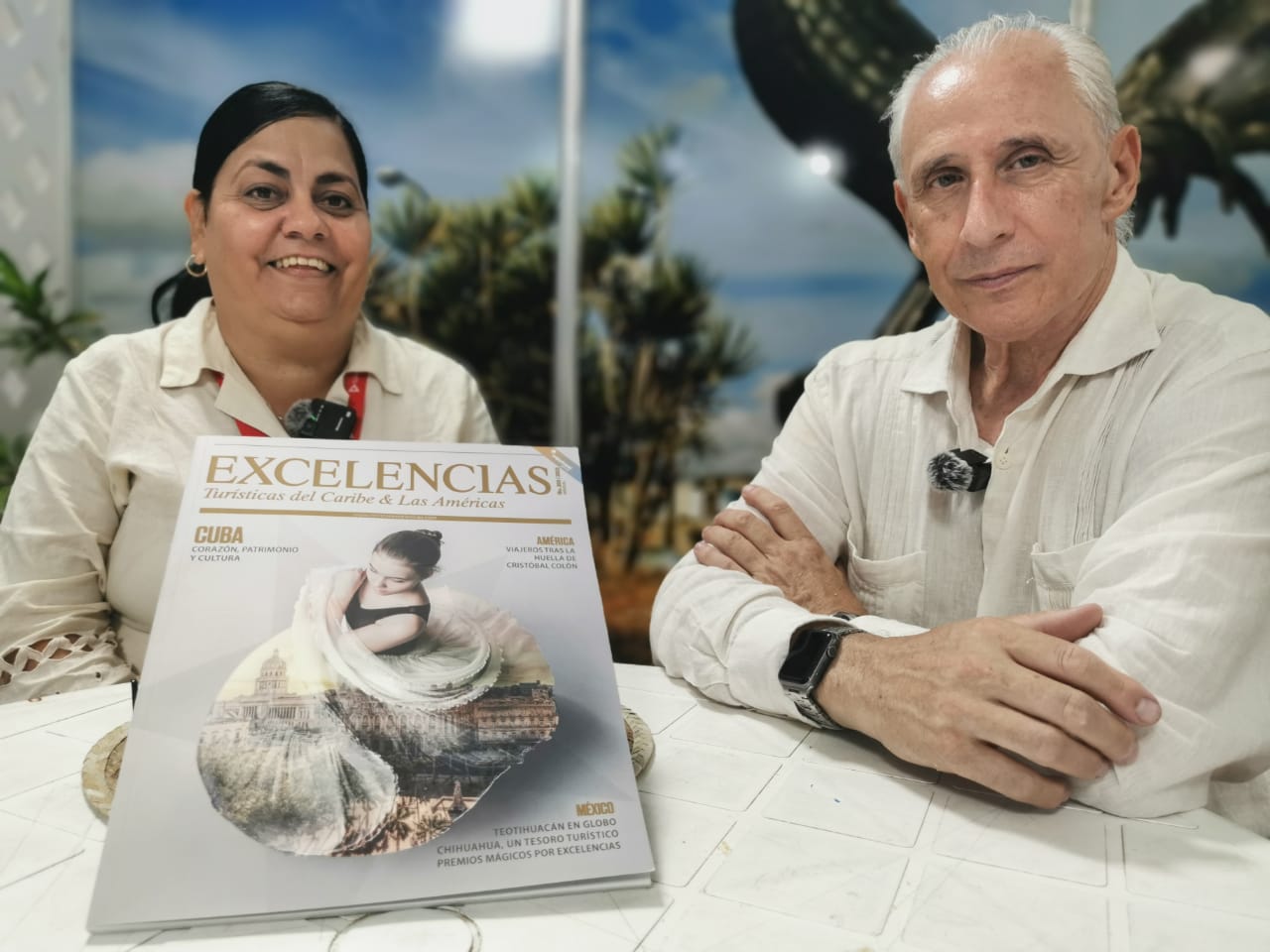 Iyolexis Correa Lorenzo, delegada del Ministerio del Turismo en Ciego de Ávila, junto a José Carlos de Santiago, Presidente del Grupo Excelencias
