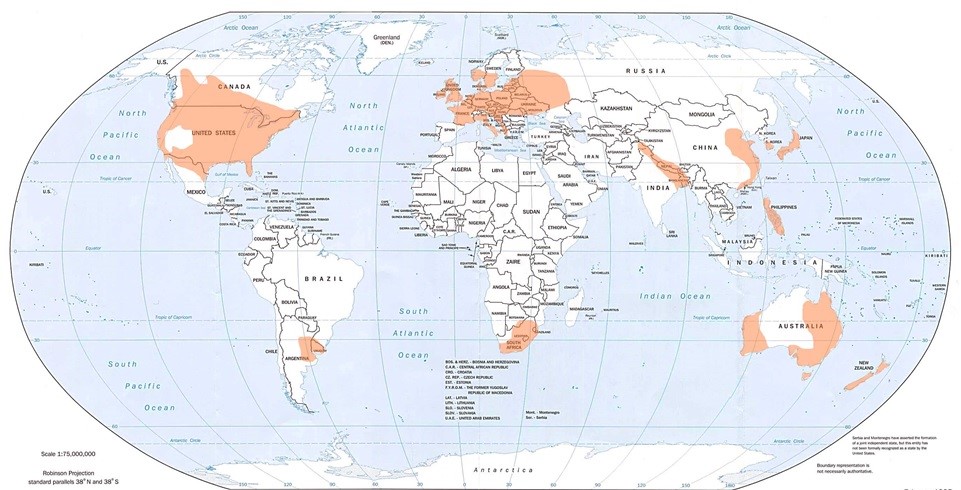 Mapa Mundi-Formación de Tornados