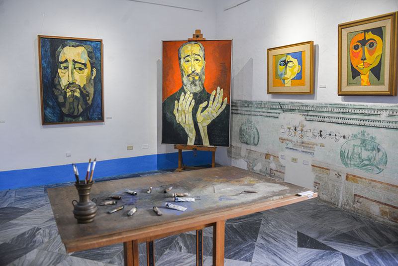 Retrato de Fidel Castro en la Casa Museo Oswaldo Guayasamín. Foto Rolando Pujol