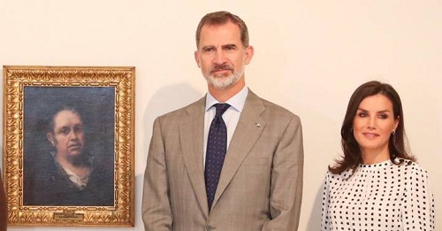 Reyes ante Autorretrato de Goya en MNBA