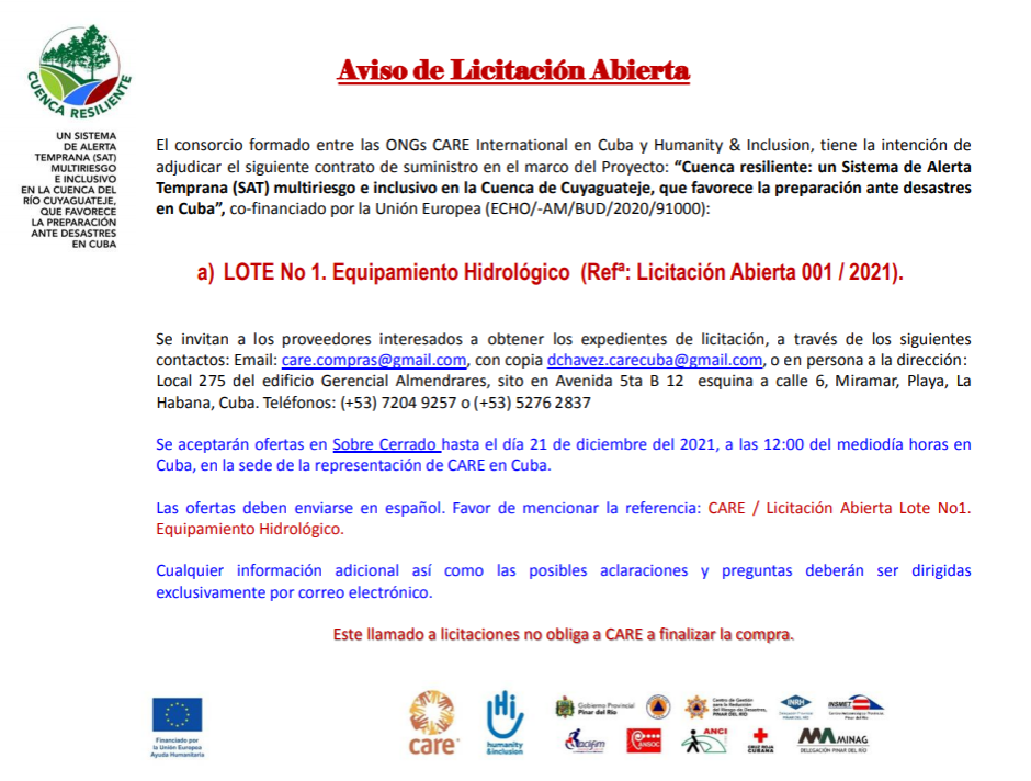 licitación CARE International