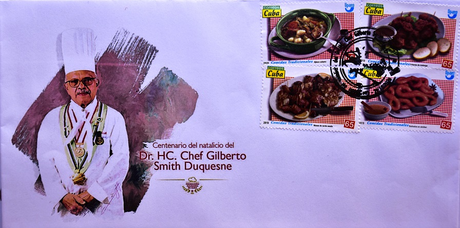 Sello Centenario del Natalicio del Dr. HC. Chef Gilberto Smith Duquesne