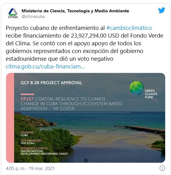 Twitt del CITMA