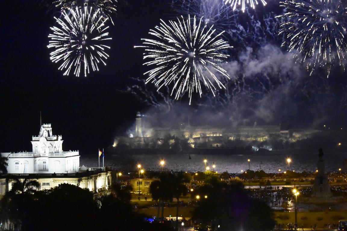 Fuegos artificiales en La Habana