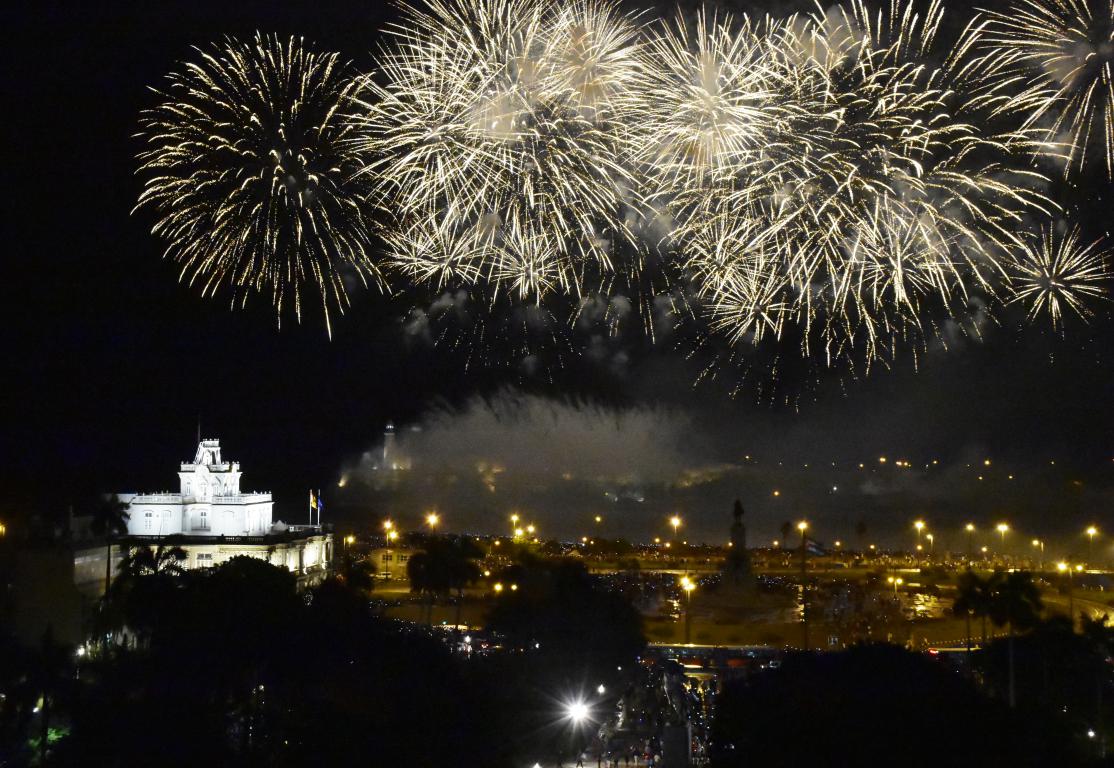 Fuegos artificiales en La Habana