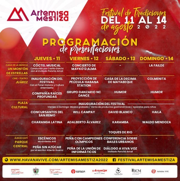 Artemisa Mestiza programación