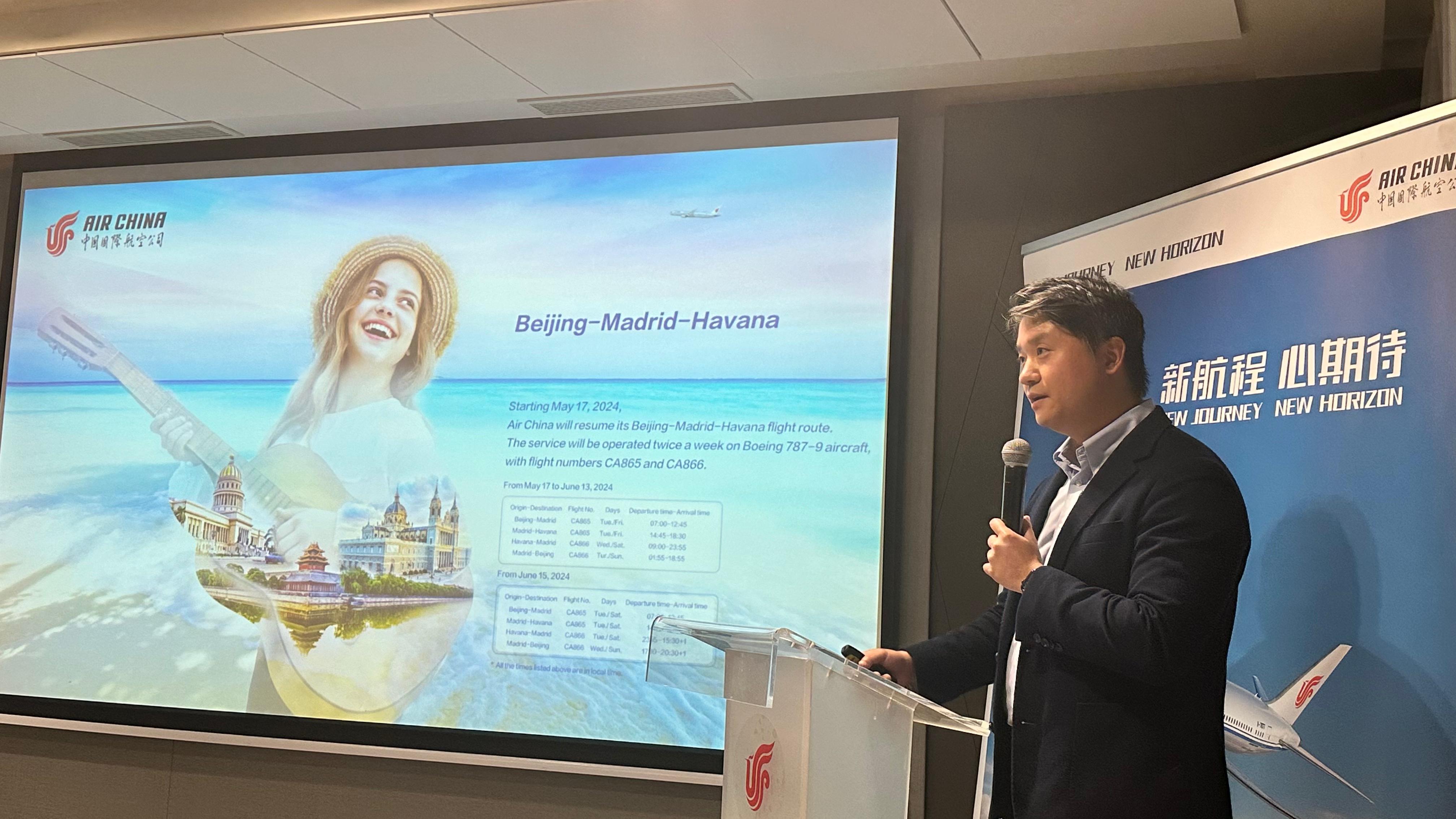 Oscar Guo, gerente de Operaciones en Madrid de Air China