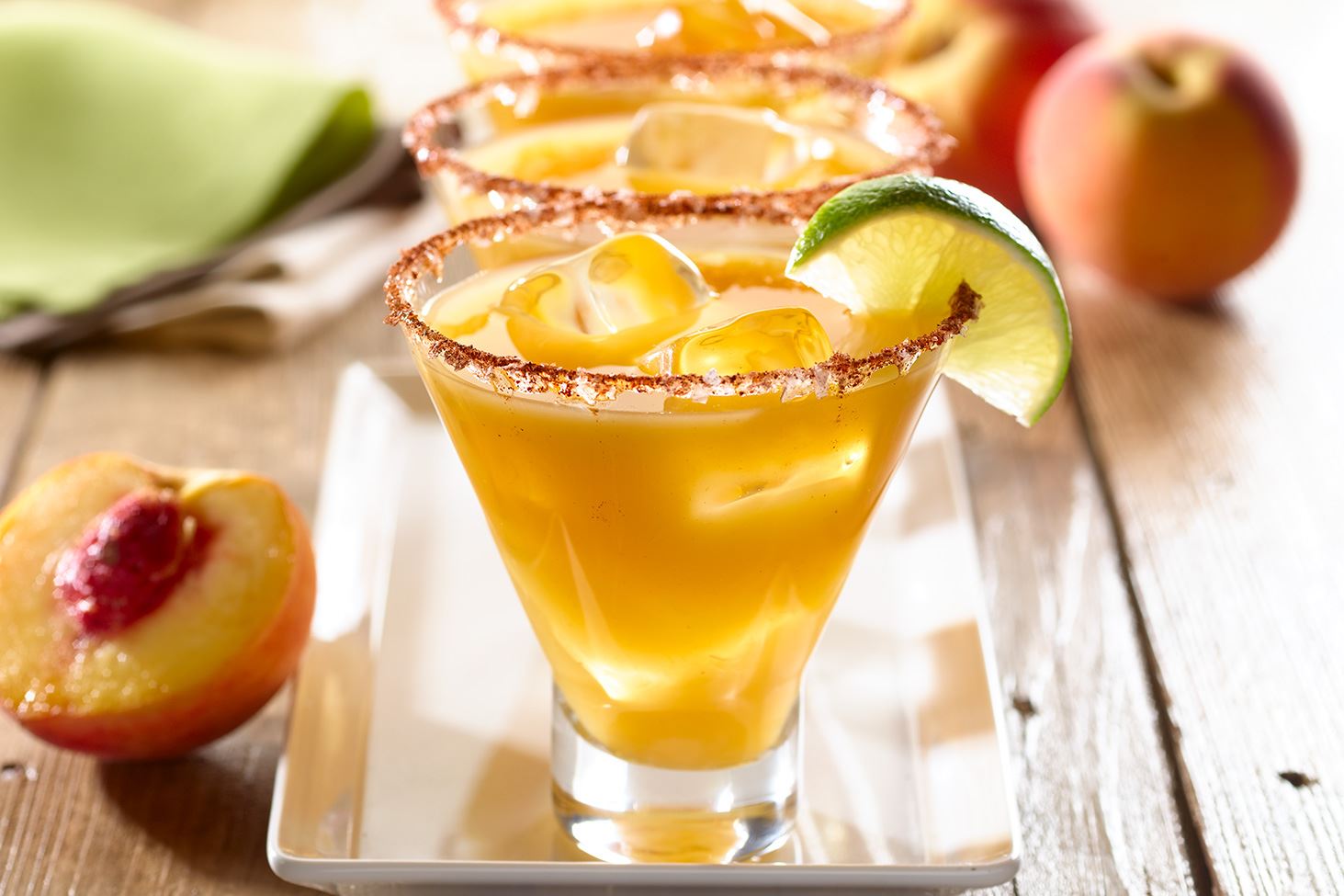 Margarita de tequila con melocotón