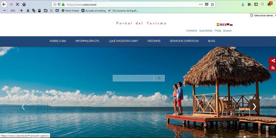 Portal oficial del Turismo cubano incorpora las ventas online