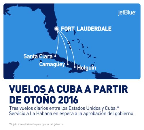 Todo sobre los vuelos de JetBlue a Cuba