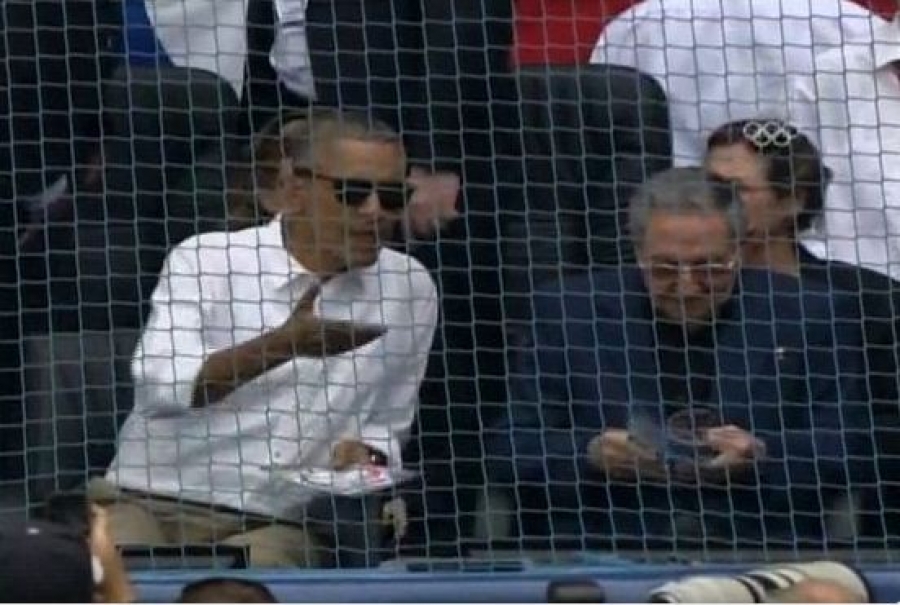 Presidentes de Cuba y Estados Unidos asisten a juego de beisbol