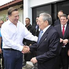 Encuentro del presidente cubano, Raul Castro, con el panameño Juan Carlos Varela Presidente de Panamá visita Cuba para estimular comercio bilateral