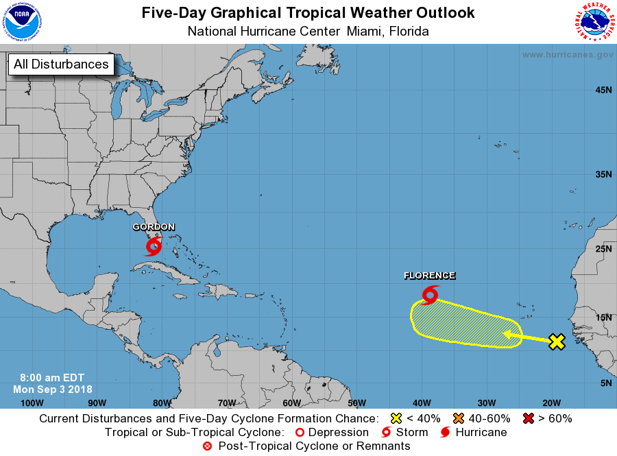Alertan sobre formación de tormenta tropical Gordon