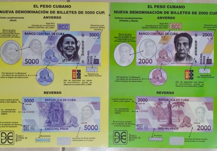 Cuba introduce billetes de 2 000 y 5 000 CUP