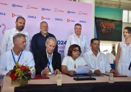 FITCuba 2024: Gran Caribe y Cubanacán S.A. sellan contratos de administración con Meliá Hotels International y Muthu