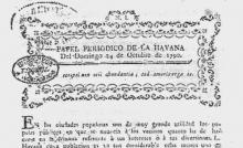 El primer periódico oficial de La Habana y de Cuba