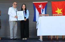 Aduana de Cuba entrega certificación de Operador Económico Autorizado a Thai Binh
