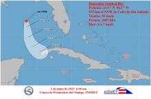Cuba atenta a depresión tropical Dos en el Golfo de México