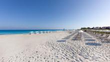 Segmento de playa frente al hotel Meliá Internacional Varadero, Cuba